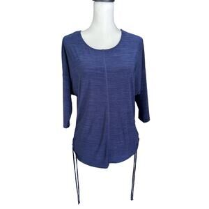 Diana Belle Blue Small 3/4 sleeve top